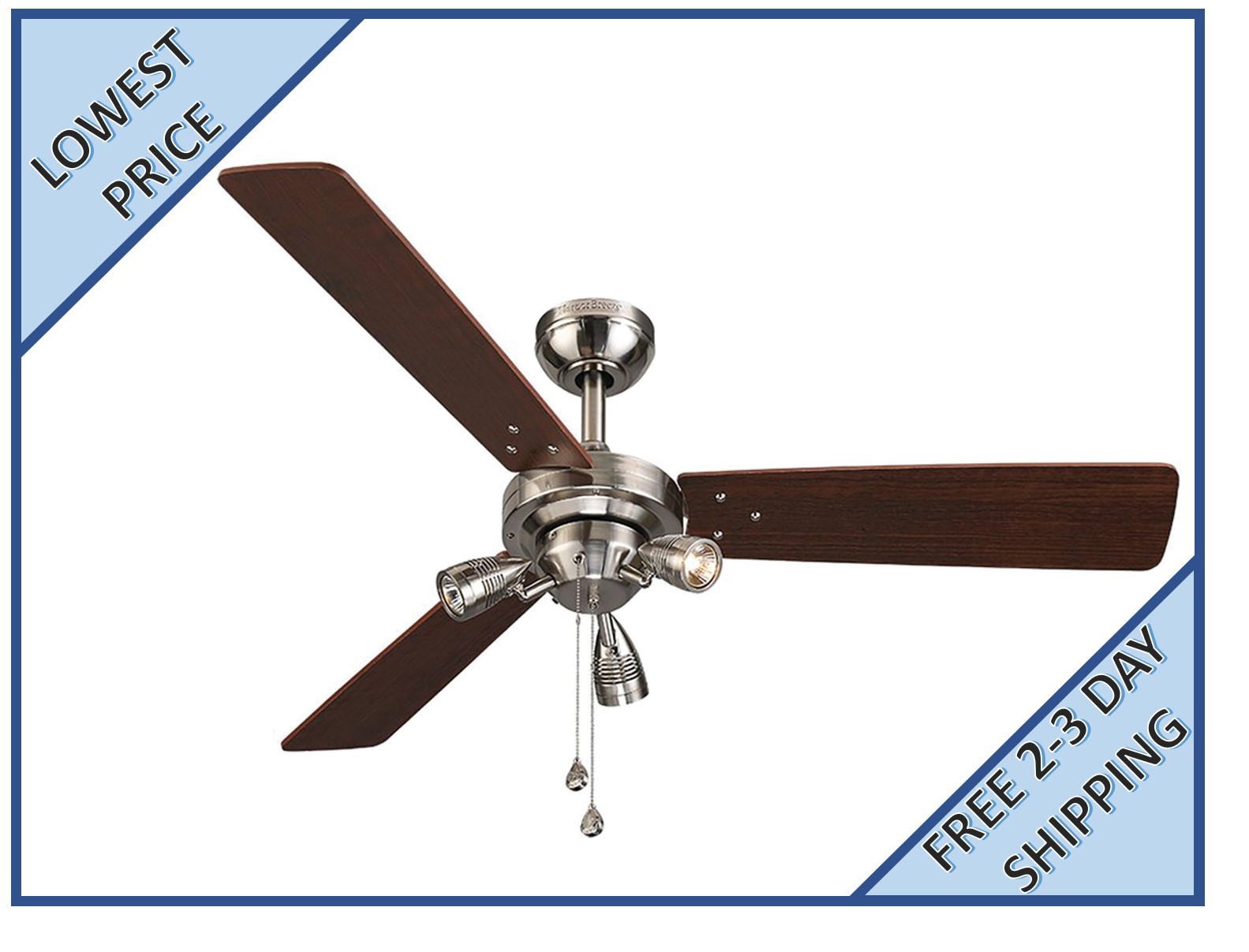 Harbor Breeze Exocet 48 In Brushed Nickel Indoor Ceiling Fan With