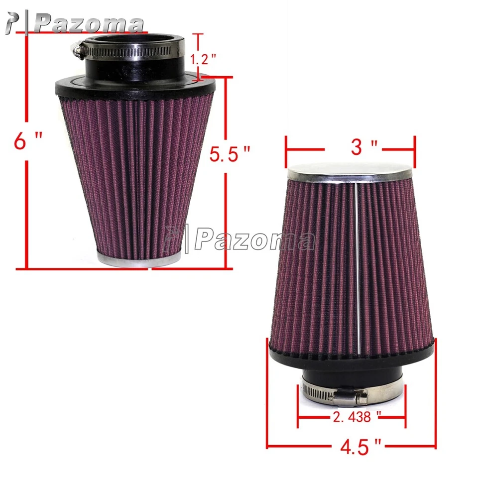 Filtro de aire purificador de aire cónico para Harley Road King FLHR Street Glide FLHX 08-16 Foto 2 de 4