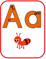 kids learning flash cards A to Z