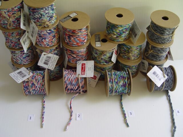 ASST. SPOOLS OF TWISTED COTTON POLY CORD for MACRAME KNITTING CROCHE~A MUST SEE!
