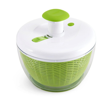 NEW Farberware Professional Easy to Use Pump Plastic Salad Spinner 6.6 qt Green