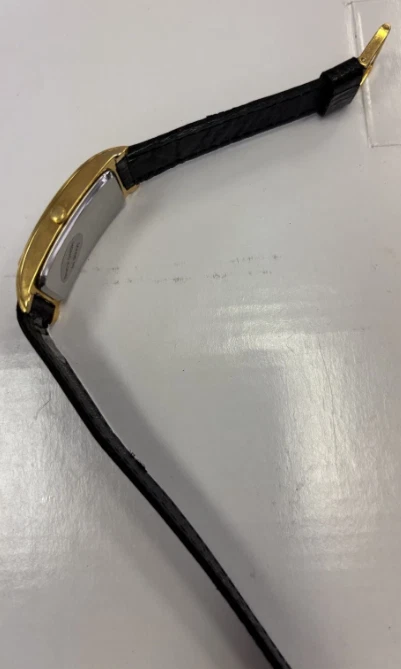 RELOJ DE CUARZO VINTAGE ESTILO TANQUE CARTIER ART DECO AÑOS 50 MODA EN MUY BUENA CONDICIÓN CORREA NUEVA Foto 2 de 3