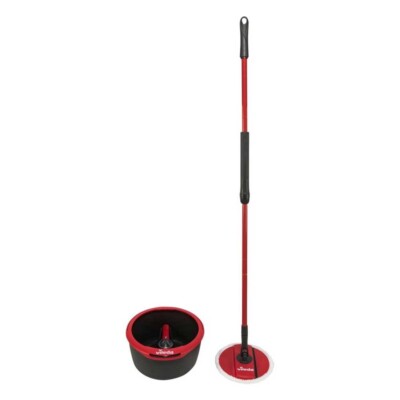 Vileda Spin  Clean Bodenwischer Set Wischer und Eimer 161821 Rot