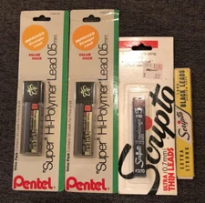 Lot Of Mechanical Pencil Lead Refills. Pentel & Scripto. New!!