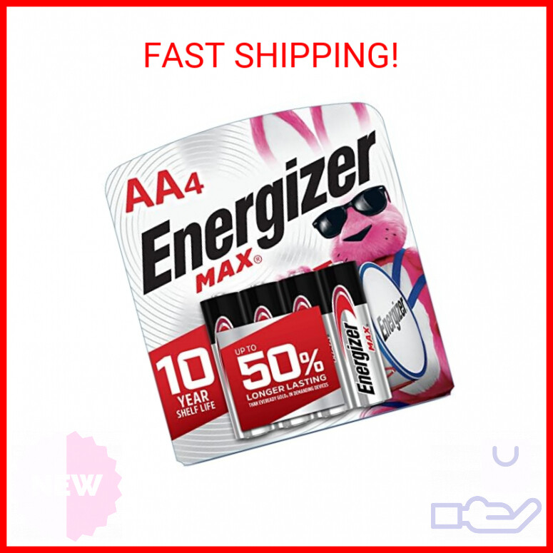 Energizer AA Batteries, Max Double A Battery Alkaline, 4 Count-image