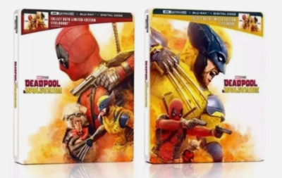 Deadpool and & Wolverine Steelbook 4K Blu-ray *IN STOCK* Both Covers Set Of 2
