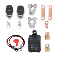 Wireless Dual Remote Master Kill Car Battery Disconnect Relay Cut-off Switch 12V