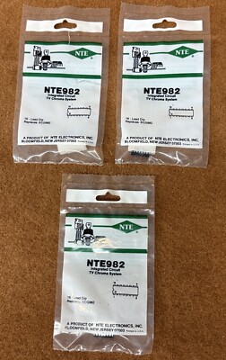 NOS NEW NTE Electronics NTE982, IC, TV Chroma System (ECG982) 3 Pack