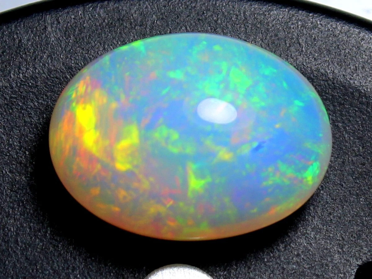 Ethiopian Fire Opal 6.05 Carat Natural Loose Gemstone Galaxy Fire opal Stone SHC