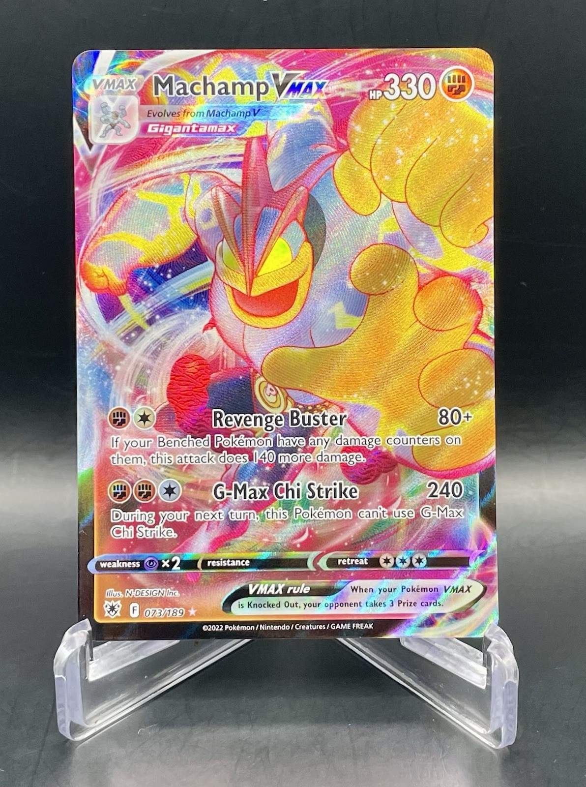 Machamp VMAX 073/189 Astral Radiance Ultra Rare Full Art Holo Pokemon Card