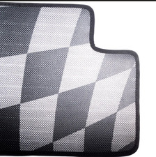 Mini Cooper R56 Jcw Checkered Floormats 2007-2013 Rear Set Of 2 Oem Mini Cooper R56 Jcw Checkered Floormats 2007-2013 Rear Set Of 2 Oem