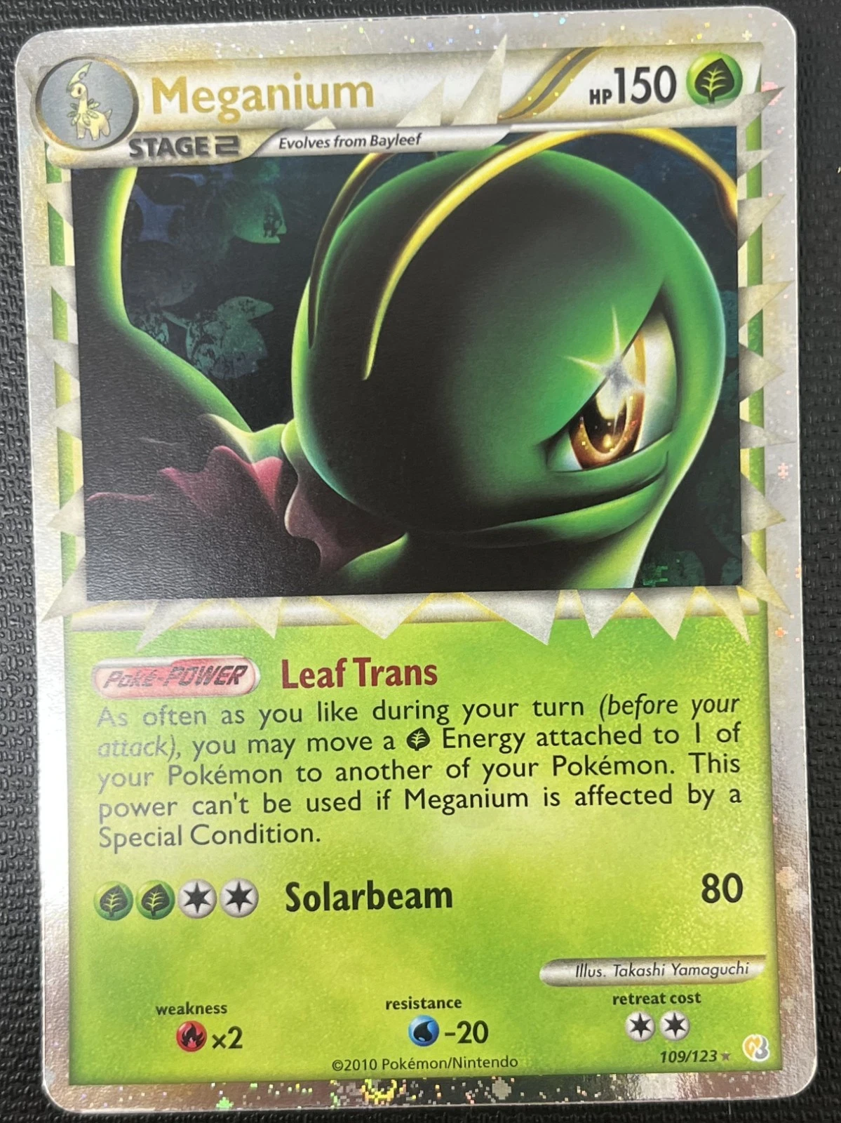 Meganium Prime 109/123 HeartGold & SoulSilver Ultra Rare Pokémon Card NM