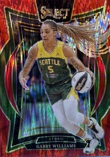 Gabby Williams 2025 Panini Prizm WNBA (SP,SN) Concourse Red Flash Prizm #’d 349