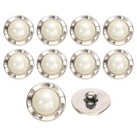 10 StüCk 21Mm Vintage Resin KnöPfe FüR MäNtel Mit Perlenoptik