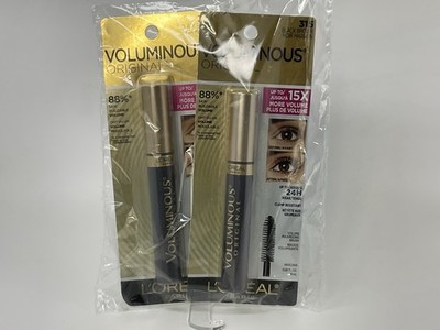 L'Oreal Paris Voluminous Mascara Black Brown Volumizing 0.26oz, 2 PACK
