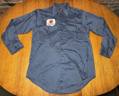 Northwest Orient Airlines Ground Crew Work Shirt 16 1/2 Medium Long Sleeve