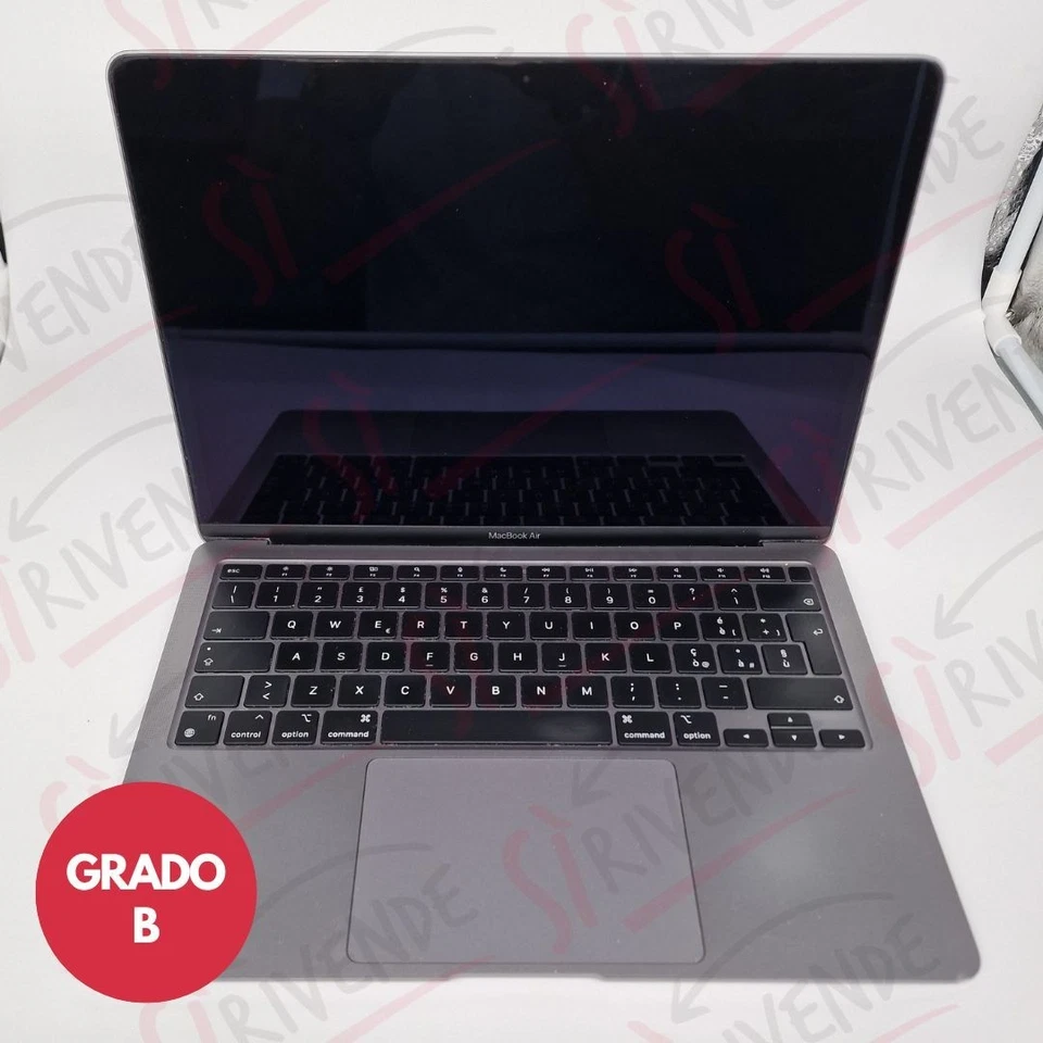 APPLE MACBOOK AIR M1 16GB RAM GRIGIO BATTERIA 87%. DEVICE VERIFICATO DI GRADO B - Immagine 2 di 4
