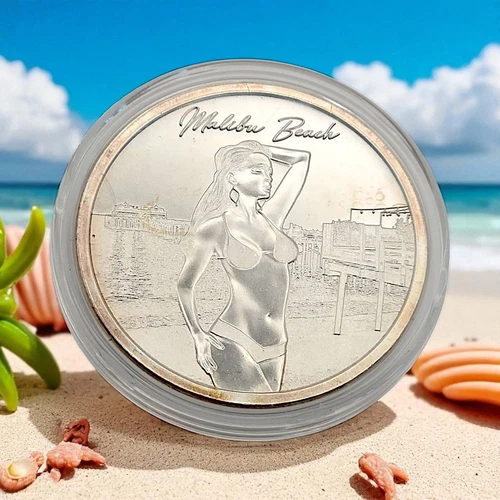 Castronomics - 'Malibu Beach' - 1 oz .999 Proof Silver Round #017 + COA