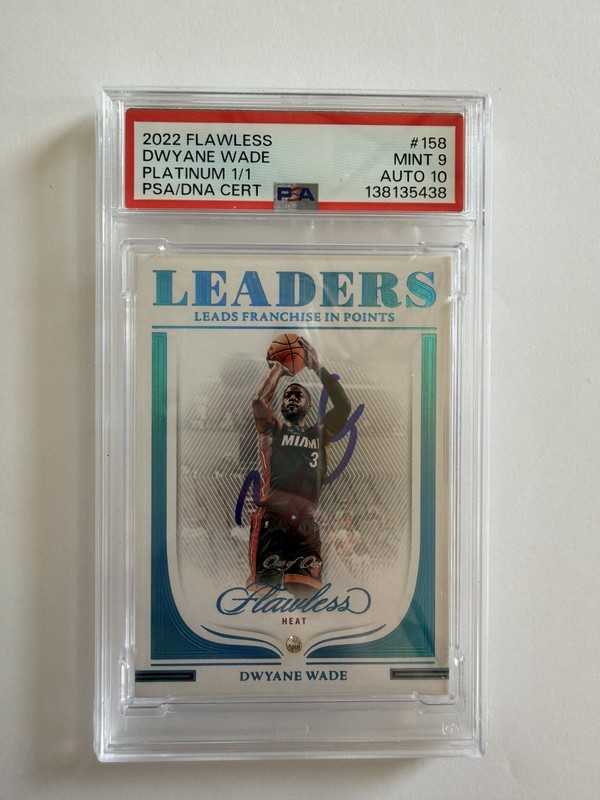 2022 Flawless Dwayne Wade Platinum 1/1  with Diamond and Auto