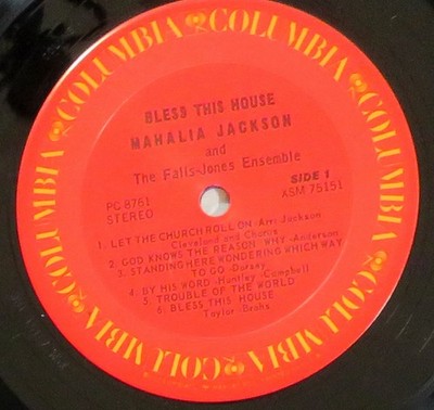 Mahalia Jackson Bless This House Record LP Vinyl 1970's USA Press Columbia