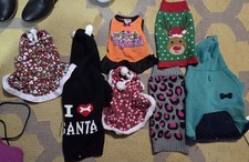 Lot of 7 Dog Clothes, Ex Small  Medium