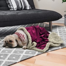 Washable Pet Blanket Fleece Dog Cat Bed Soft Sherpa Reversible Dog Blanket Warm