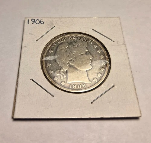 1906 Barber Half Dollar Silver coin rare collectible Combine for free shipping