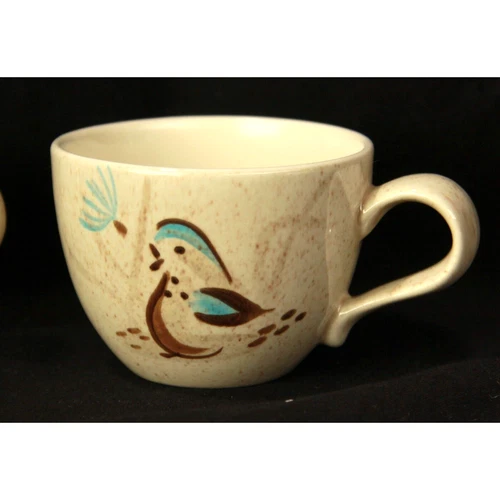RED WING Pottery Bob White Quail Mug Cup Teacup