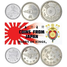 Japan | 3 Coin Set | 1 5 10 Sen | 1940 - 1943