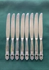 8 Royal Danish International Sterling Silver Hollow Handle Knives 8 7/8 Inches