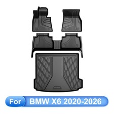 Car 3d Tpe Floor Mats Trunk Mat Cargo Liner All Weather For 2020-2026 Bmw X6 Car 3d Tpe Floor Mats Trunk Mat Cargo Liner All Weather For 2020-2026 Bmw X6