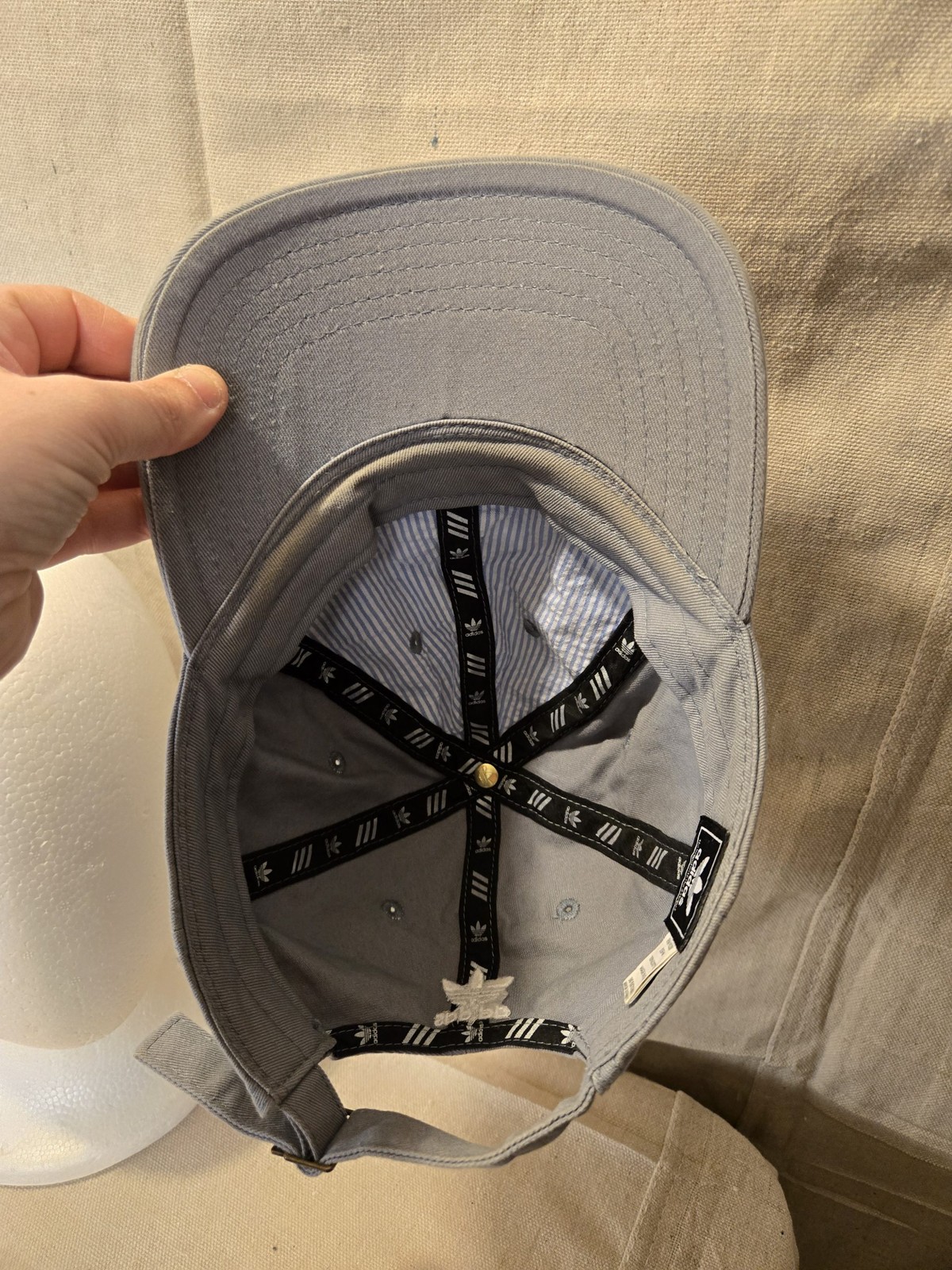 Adidas Baseball Cap Gray Adjustable Strapback Uni… - image 6