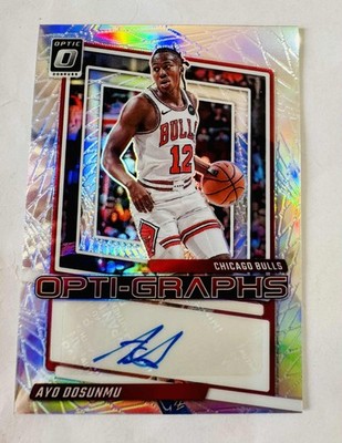Ayo Dosunmu 2023-24 Panini Optic Opti-Graphs Silver Prizm Autograph Auto
