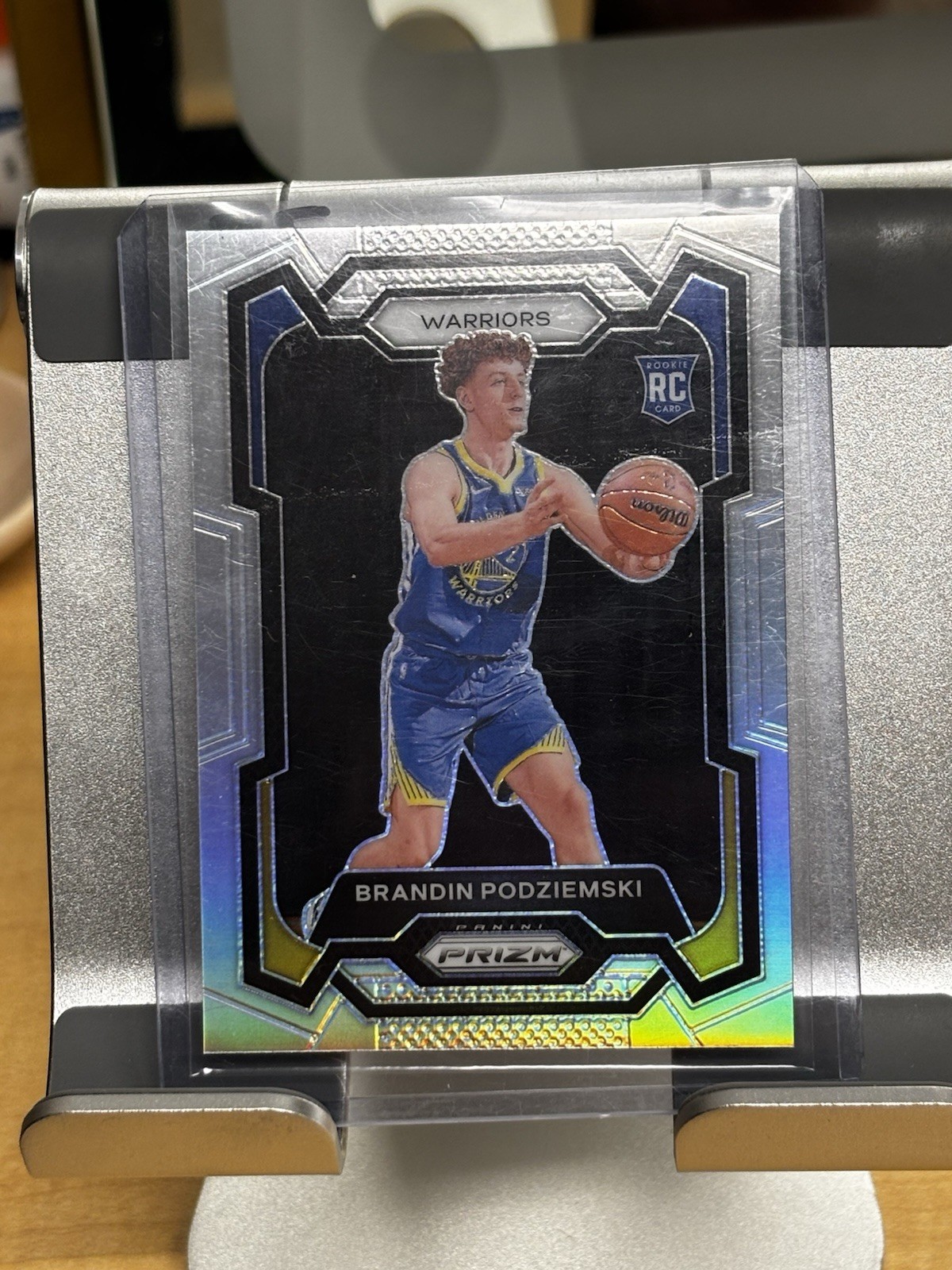 2023-24 Panini Prizm Brandin Podziemski #147 Silver Prizm (RC)