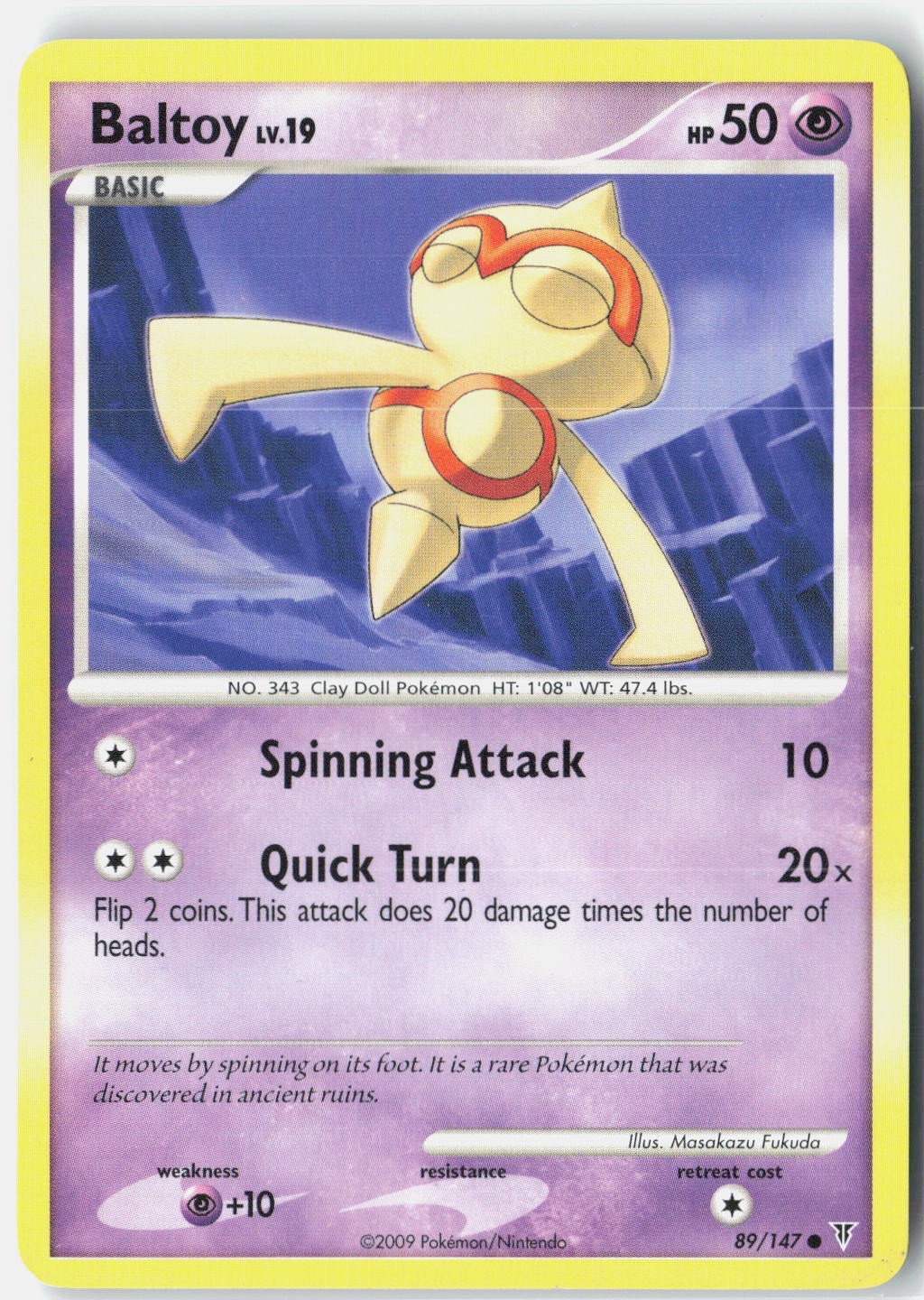 Baltoy Supreme Victors 89 Pokemon Card