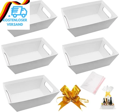 Geschenkboxen mit Deckel 5 Stück Weiß - Bild 1 von 4