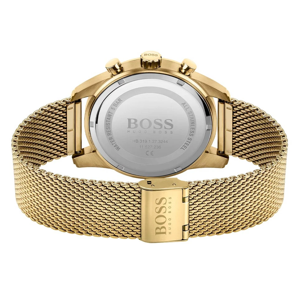Hugo Boss Gold Steel Mesh Black Dial Chronograph Men's Watch - 1513838 - image 4 of 4