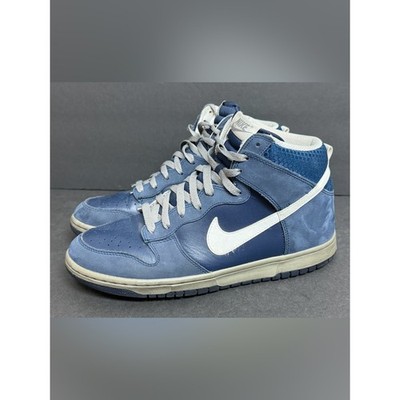 Nike Shoes - 2012 Dunk High Midnight Navy Blue Gray White - Sz 10.5 Mens RARE