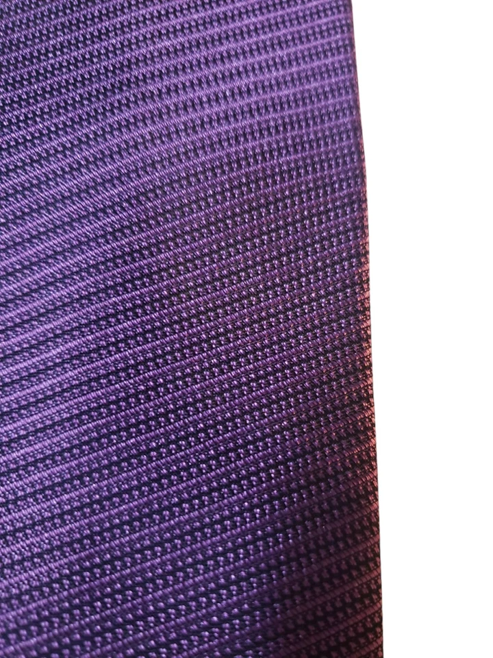 Corbata Michael Kors Para Hombre Diseñador Lujo Púrpura Sólido Rayas Texturizadas Foto 3 de 4