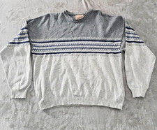 Vintage 90s Woolrich Crewneck Sweater Fair Isle Wool Men's XL Made In USA