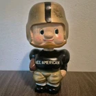Vintage DABS All American Football Nodder Bobblehead Bank Gold Black Japan