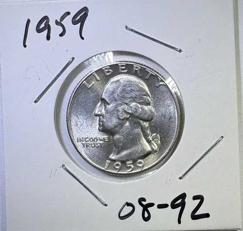 1959 25c SILVER Washington Quarter UNCIRCULATED (08-92)