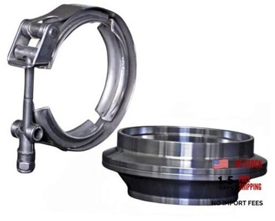 DEEPFLOW 3.5 to 4 Inch ID Exhaust V-Band Adapter Reducer ID 4'' to ID 3.5'' 1