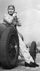 The Canadian auto racing driver journalist Kay Petre at Brooklands- Old Photo