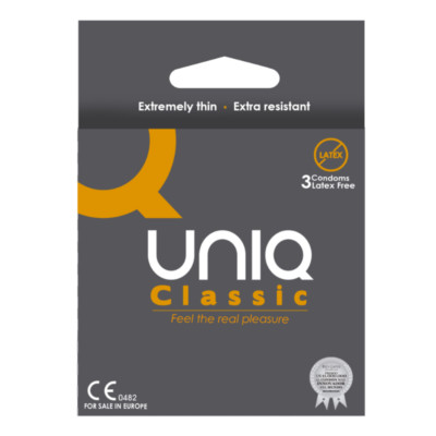 Uniq Klassisch Ultradünn Kondome Latexfrei Weiche Glatte Stecker Kondome Box 3