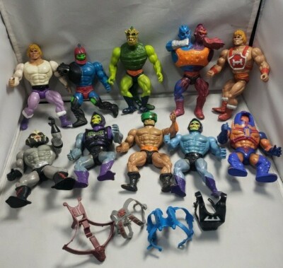 10 Vintage 1981-1984 He-man MOTU Action Figures & 4 Accessories 