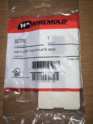 WIREMOLD 5507FRJ-WH DUAL RJ FLUSH FACEPLATE WHITE 8 packs