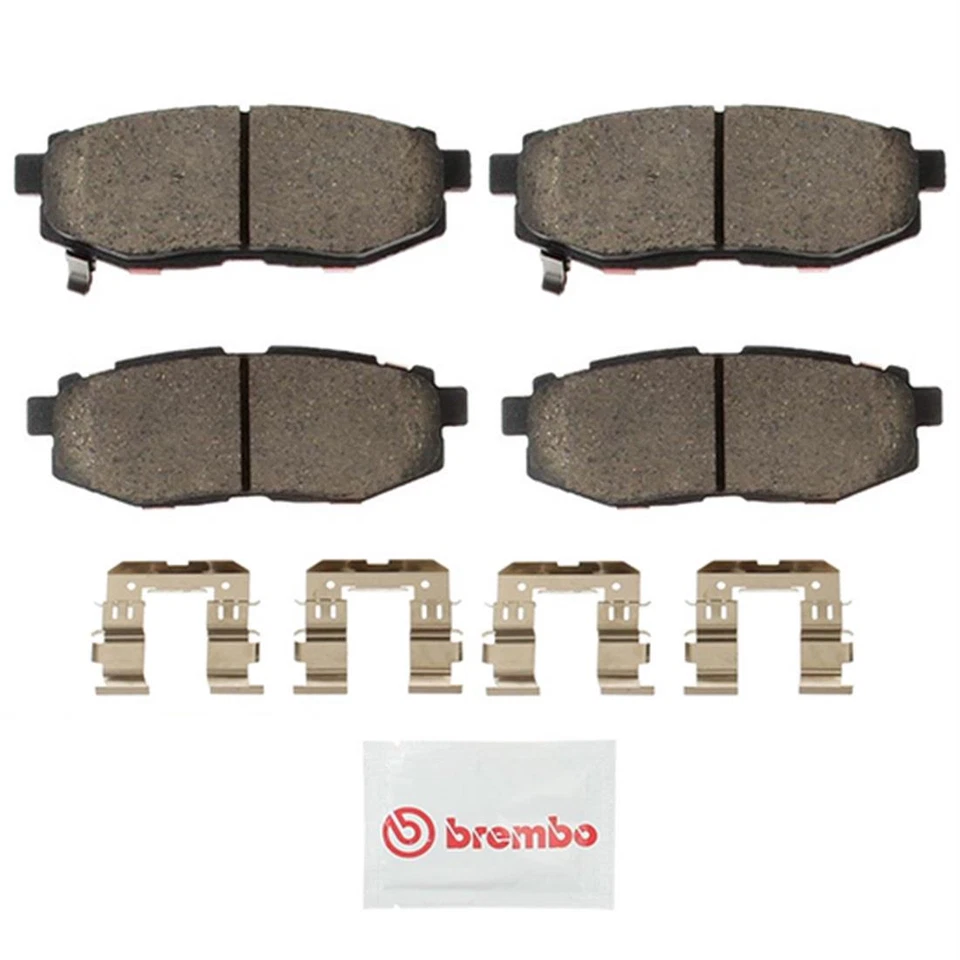 Conjunto de pastilhas de freio dianteiras e traseiras Brembo cerâmica para Subaru Tribeca 2008 2009 2010 11 - Imagem 4 de 4