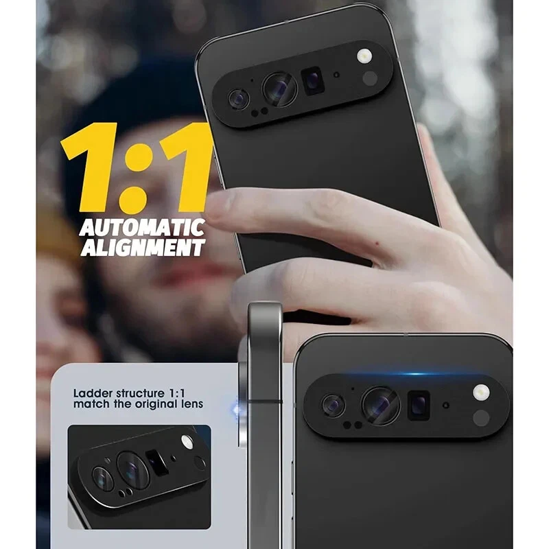 Alloy Camera Ring for Google Pixel 9 10 Pro XL Metal Rear Lens Glass Protector - Image 2 of 4