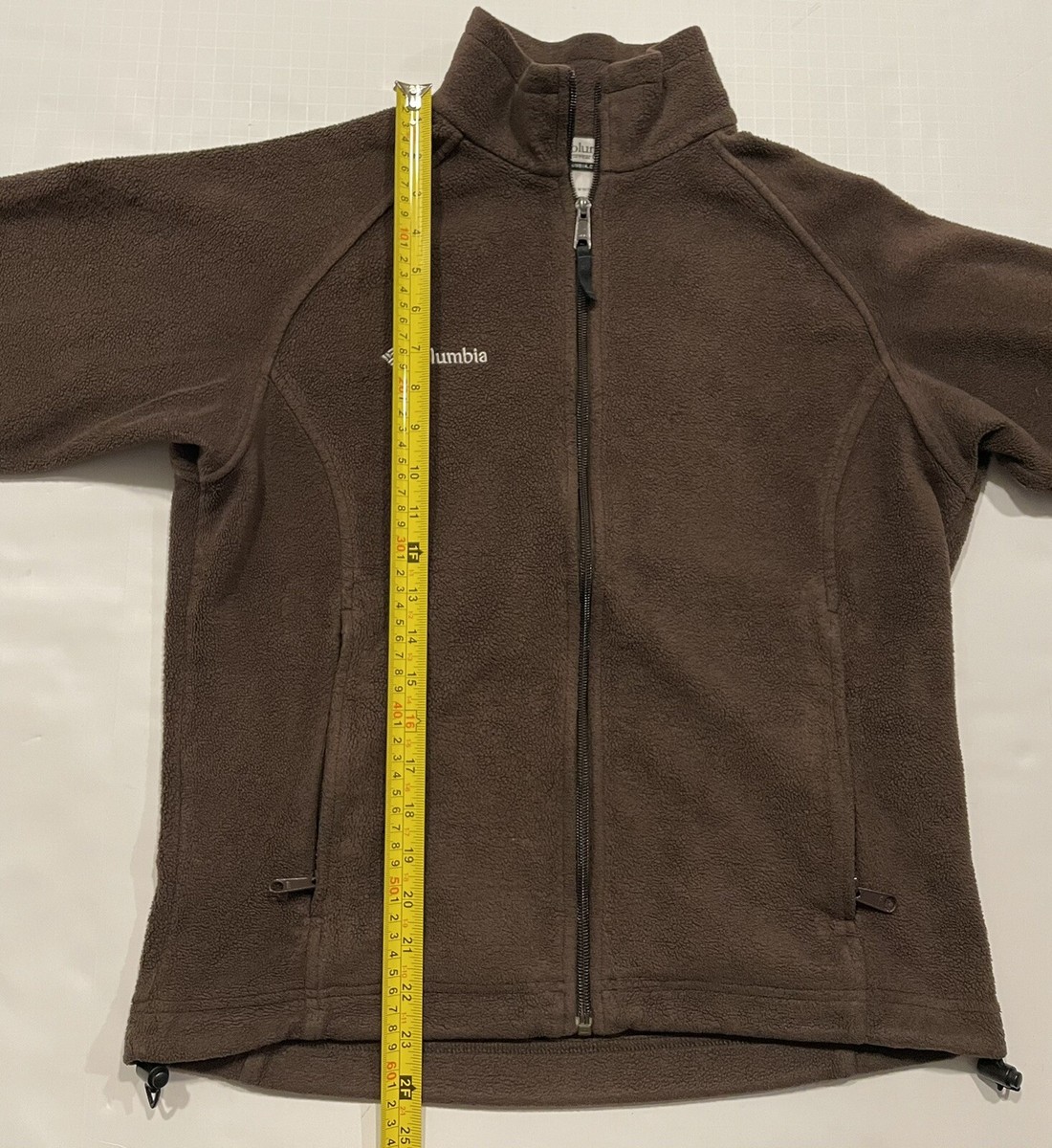 Columbia Sportswear Full Zip Brown Fleece Jacket Top Women's Size